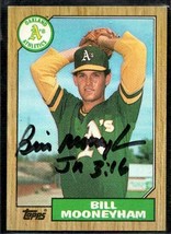 Bill Mooneyham Signed Autographed 1987 Topps Baseball Card - Oakland A&#39;s - £2.59 GBP