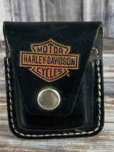 Vintage Harley Davidson Motorcycle Zippo Lighter Leather Belt Case Holde... - $384.62 MXN