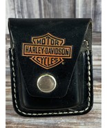 Vintage Harley Davidson Motorcycle Zippo Lighter Leather Belt Case Holde... - $19.99