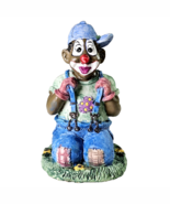Vintage African American Clown Figurine by Young&#39;s Inc. Boy Kneeling Gre... - $41.14 CAD