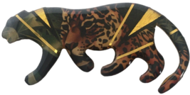 Metallic Art Graphics John Crutchfield 2000 Leopard Brooch Pin Jewelry A... - £17.19 GBP