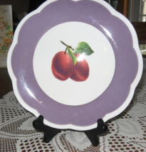 Orchard in Bloom-Plum with Purple Band-8&quot; Dessert/Pie Plate-Lenox-USA - £4.79 GBP