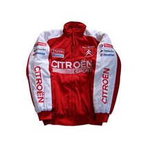 Citroen C4 Sport Racing Jacket Red White | NASCAR jacket | racer jacket ... - $179.97