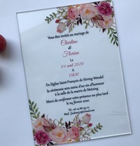 10pcs Acrylic Wedding Invitaitons,free design Acrylic menu cards,Acrylic... - $32.00