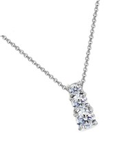 Sterling Silver Round Graduating Three Stone - $73.41