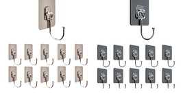   20PCS Sticky Hooks Heavy Duty Rotatable Wall Seamless Hangers Stainless Steel - £18.37 GBP
