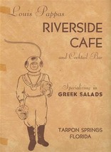 Louis Pappas Riverside Cafe Menu Tarpon Springs Florida 1950s Greek Sponge Diver - £37.17 GBP