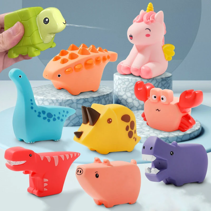 6pcs Rubber Animal Baby Bath Toys for Toddlers 1-3Y Boys Girls Bathtub W... - $16.44