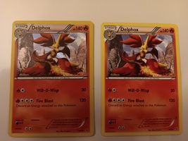 Pokemon XY Kalos Starter Set Delphox #10/39 Variant Card Set Of 2 Cards NM - $49.99