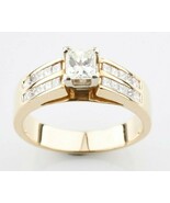14k or Jaune Princesse Bague Solitaire Fiançailles W/Pierres Carats = 1.... - $7,414.63 CAD