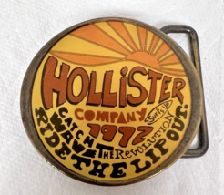 Hollister Company 1972 Surfs Up Ride the Lip Out Belt Buckel 2 3/4 Inch - $26.24