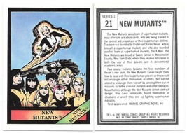 Marvel Universe Series 1 Trading Card #21 New Mutants 1987 Comic Images NEAR MT - £6.14 GBP