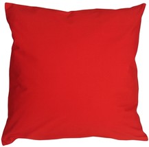 Caravan Cotton Red 23x23 Throw Pillow, with Polyfill Insert - £30.16 GBP