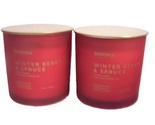 Sonoma Winter Berry Spruce Scented Candle 13 oz- Berries Spruce Vanilla Lot of 2 - $43.99