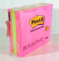 POST-IT STICKY NOTES 3307-3AU-FF 3 Pads x 100 sheets 3&quot; x 3&quot; Total 300 s... - $92.74 MXN