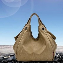 Color: Camel Taupe - Discovery Journey Canvas Shoulder Bag with FREE Min... - $65.10