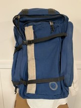 Vintage Wilderness Experience Convertible Backpack Duffle Bag Blue USA - £109.60 GBP