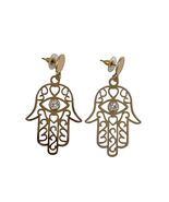 Hamsa Drop Earrings | Gold - $25.00