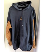 2005 Nike Air Jordan 20th Anniversary Black &amp; Gold Hoodie Hooded Sweatsh... - £110.96 GBP