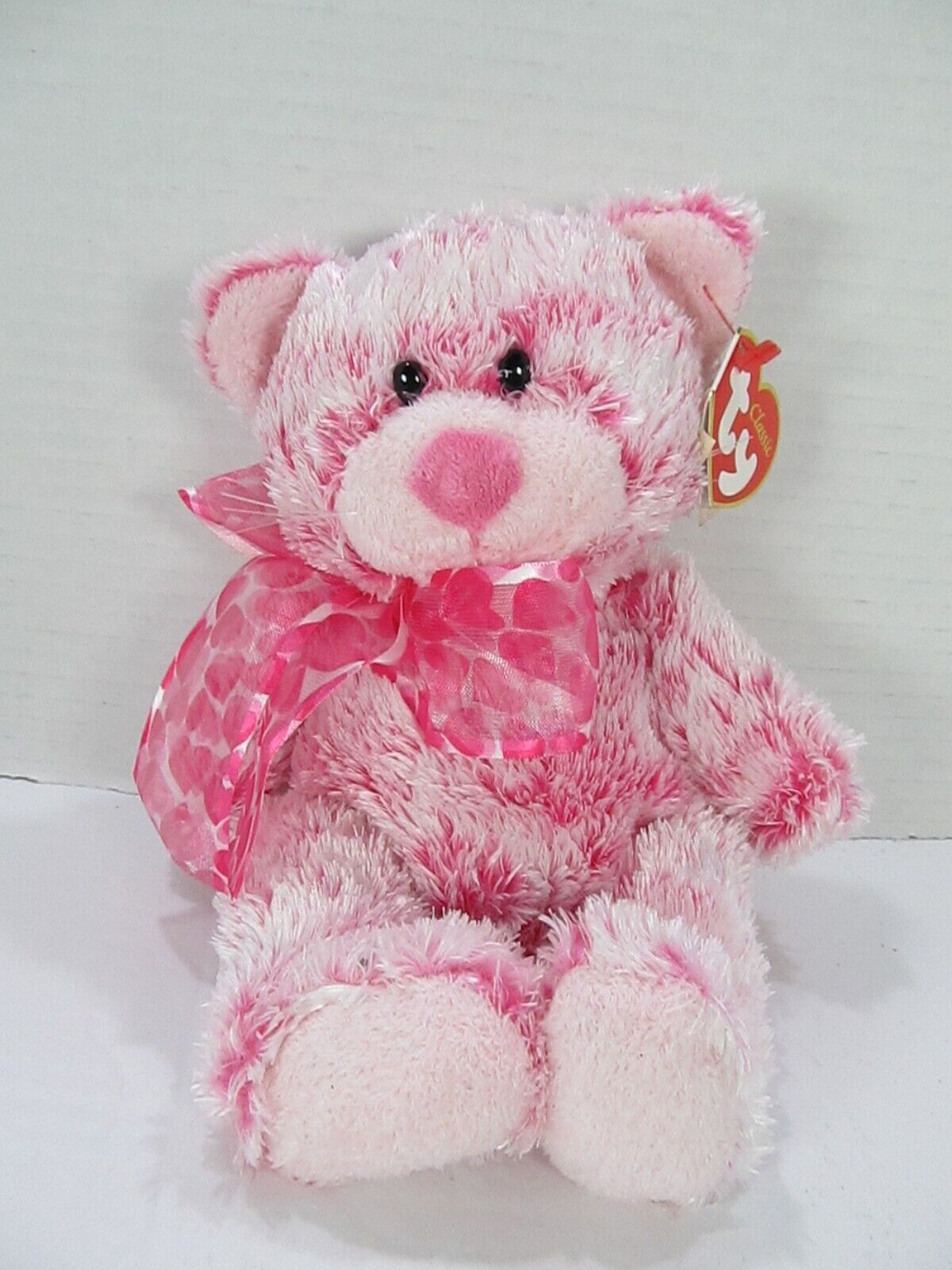 Primary image for TY Silk Classic Plush White Pink Kitten Kitty Cat Valentine's Hearts 2005 Meows