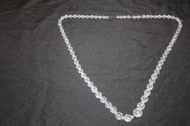 Antique Unsigned Miriam Haskell Cut Crystal Bead Sterling Necklace 30&quot;Long - $425.00