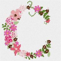 Pepita Needlepoint kit: The Letter C Flowering, 7&quot; x 7&quot; - £40.18 GBP+