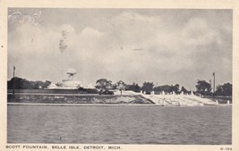 Detroit MI Michigan Scott Fountain Belle Isle Postcard E03 - £3.13 GBP