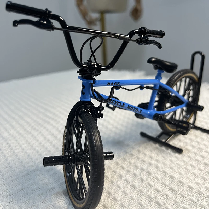 1:8 Mini Model Alloy Bicycle With Parking Rack Diecast Decoration -Blue ... - $15.22