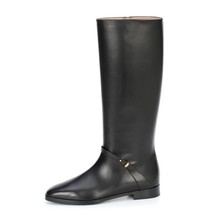 KemeKiss Women Knee High Boots Square Toe Zipper Long Boots Women Low Heel Shoes - £106.39 GBP