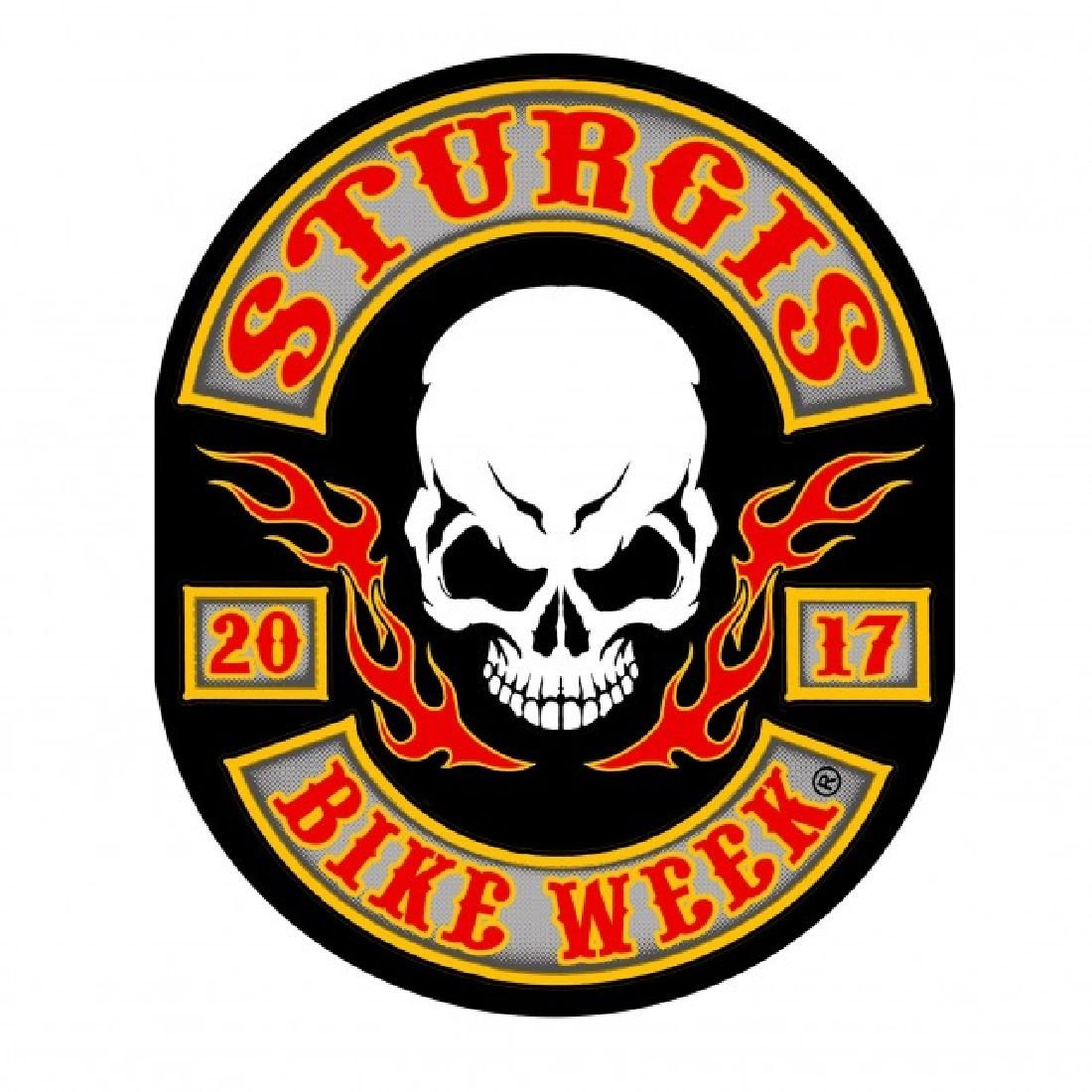 2017 Sturgis Rally 77th Anniversary Rocker Skull 4 inch Biker Rally ...
