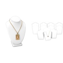 White Necklace Display Bust 6 1/4&quot; New 1 Velvet Padded Pendant Easels 5.... - £26.08 GBP