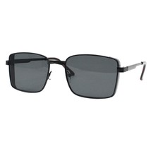 Mens Fashion Sunglasses Rectangular Metal Side Cover Frame UV 400 - £10.96 GBP