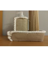 Elegant Sustainability: Rope &amp; Burlap Soap Dispenser - $16.27 CAD