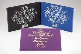 1980,1981 &amp; 1982 Grande-Bretagne &amp; Irlande Du Nord Tangible Pièce Kit plein De 3 - £39.21 GBP