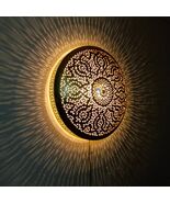 Handmade Moroccan Brass Wall Sconce: Art Decor Lighting - $199.00