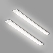 2 Packs 3Ft Led Batten Light, Ultra-Thin Ceiling Surface Mounted Light, 30W, Day - £47.73 GBP