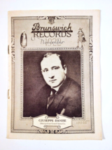 BRUNSWICK Records November 1922 Paper Price Catalog Opera Singer Giusepp... - £14.24 GBP
