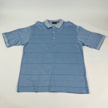 Bobby Jones Collection Golf Polo Mens size Large Blue Striped Collared Polo - £7.64 GBP