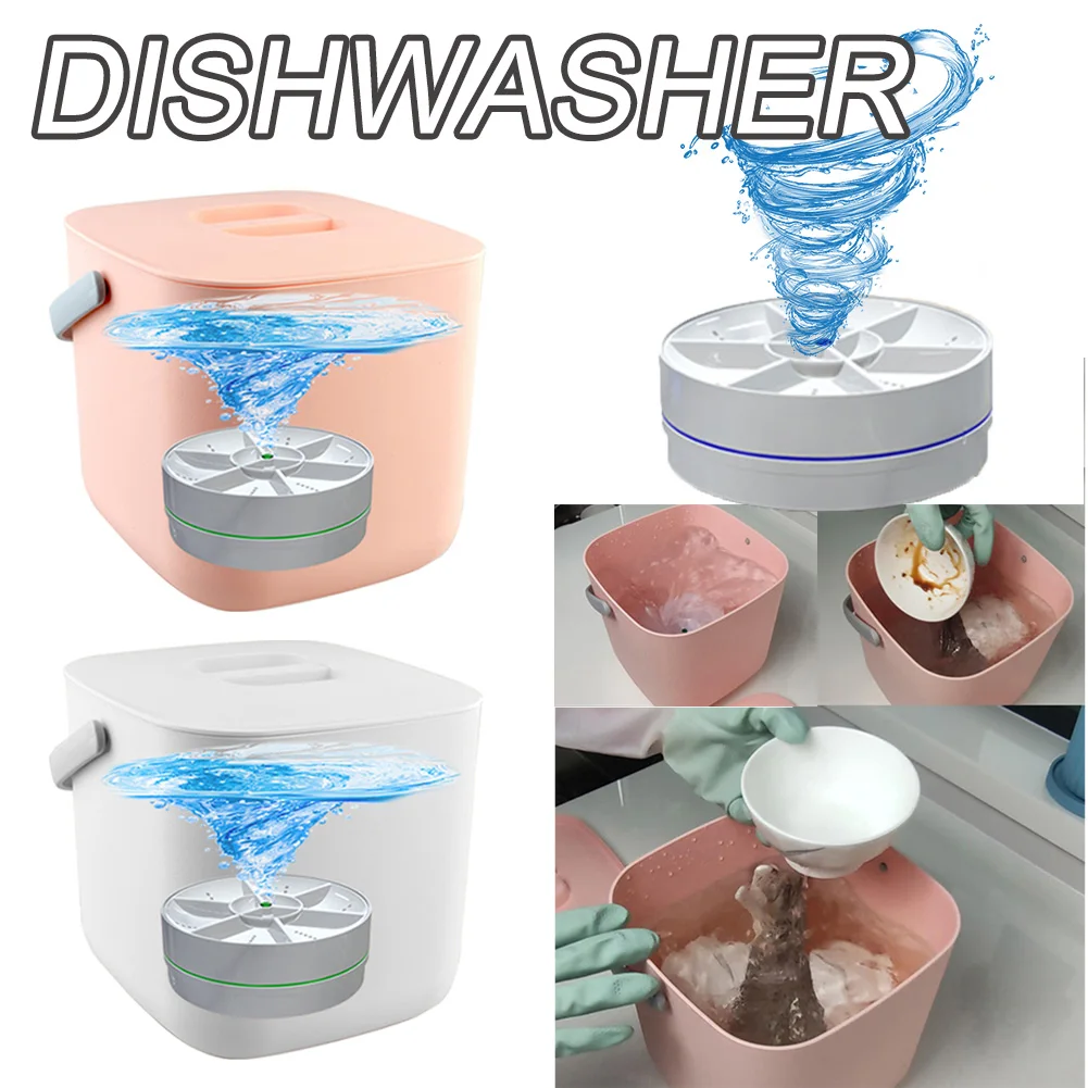 Household Sink Turbo Dishwasher Portable Ultrasonic Dish Washer USB Rechargeable - £35.59 GBP+