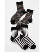 NWT ANTHROPOLOGIE Set Two Sheer Socks BLACKS - $14.80