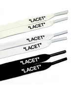Shoelaces &quot;LACET&quot; Flat Laces For Air AF-1 Force 1 Jordan Natural White/W... - $1,518.30 MXN