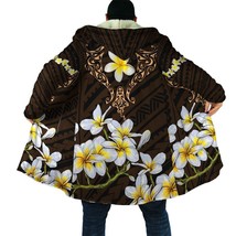 The most fashionable winter men&#39;s beautiful flowers 3D printed fleece hooded clo - £142.37 GBP
