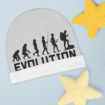 Custom Baby Beanie Printed with Evolution Silhouettes: 100% Polyester Infant Cap - £19.39 GBP