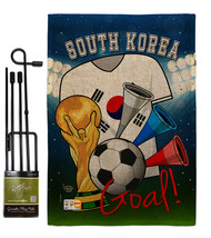 World Cup South Korea Soccer Burlap - Impressions Decorative Metal Garde... - £26.71 GBP