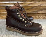 Rhino 61M28 Men’s Brown Leather 6&quot; Soft Plain Toe Lace Up Work Boots Siz... - $37.04