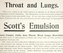 1894 Scott&#39;s Emulsion Quack Medicine Victorian Medical Advertisement NYC... - $378.90 MXN