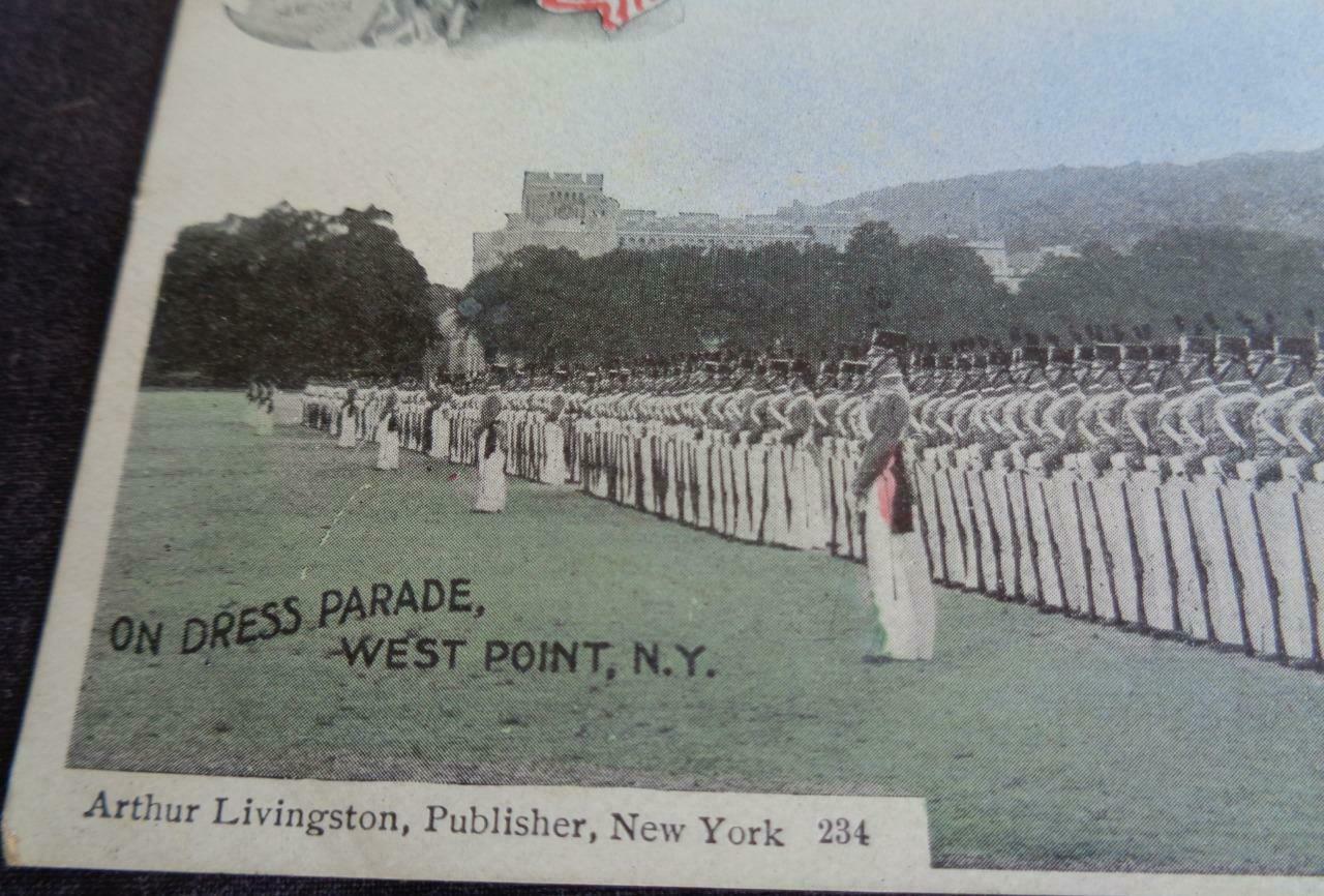 Antique Hand Colored Postcard – On Dress Parade, West Point, N.Y. – POSTED –1906 Item image 2