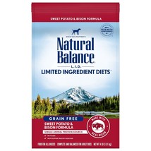 Natural Balance Pet Foods L.I.D. Adult Dry Dog Food Sweet Potato &amp; Bison 1ea/4 l - £32.39 GBP