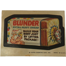 Topps Wacky Pack Card Blunder Bread 1973 2nd Series USA Made - £1.47 GBP