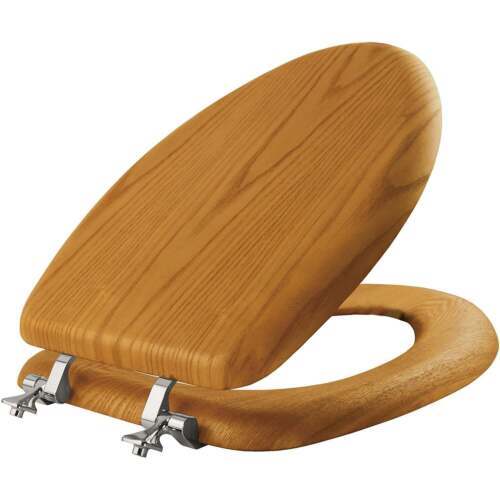 Toilet Seat with Chrome Hinges, ELONGATED - $143.96